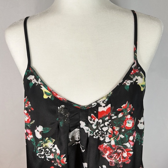 Talula Black Floral Chiffon Tank Top - Picture 2 of 11